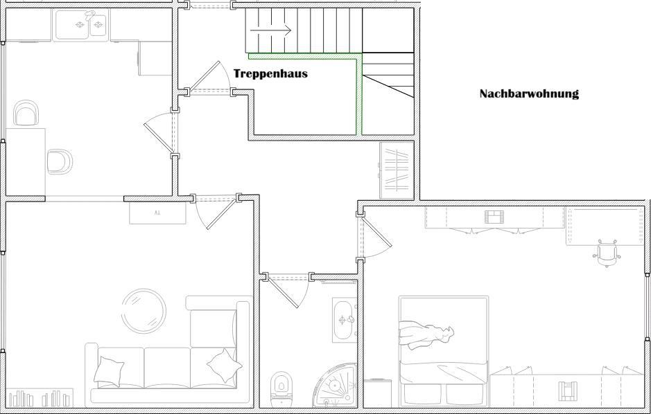 Etagenwohnung Hessisch Oldendorf - 1.5 Zimmer, 55 m&sup2;, 425&euro; | Angebot:25867762