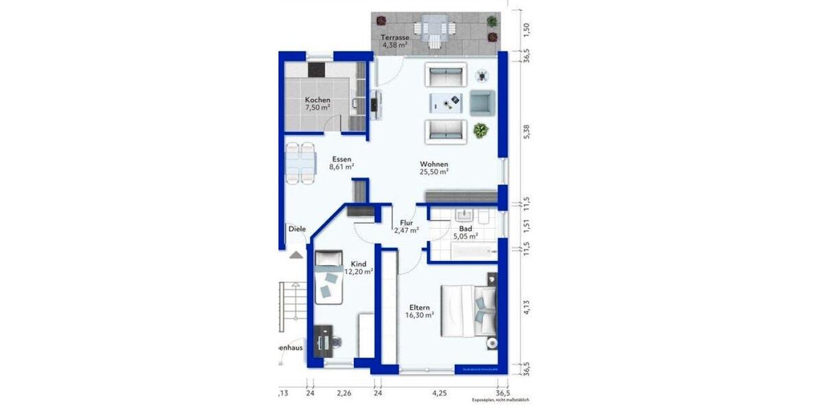 Erdgeschoßwohnung Hessisch Oldendorf - 3 Zimmer, 82 m&sup2;, 550&euro; | Angebot:26259112