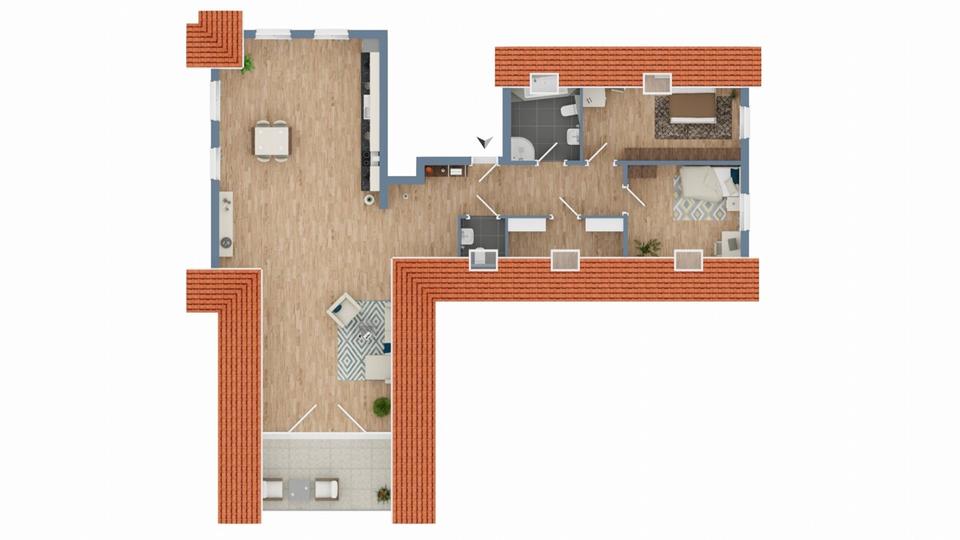 Dachgeschoßwohnung Bückeburg - 3.5 Zimmer, 140 m&sup2;, 1.190&euro; | Angebot:26235138