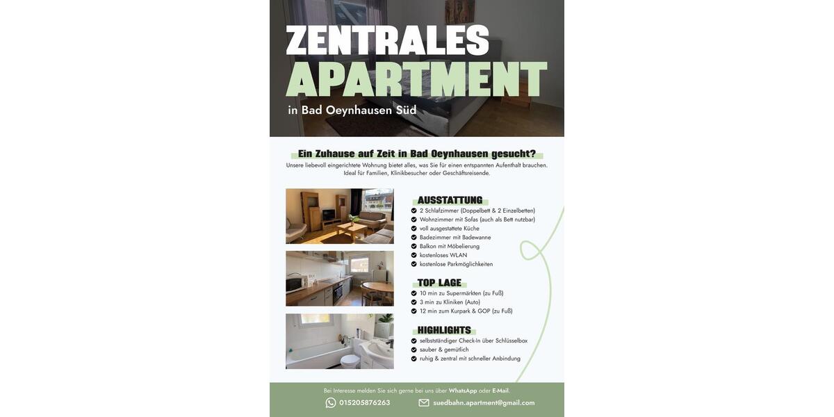 Etagenwohnung Kirchlengern - 3 Zimmer, 73 m&sup2;, 2.000&euro; | Angebot:25158358