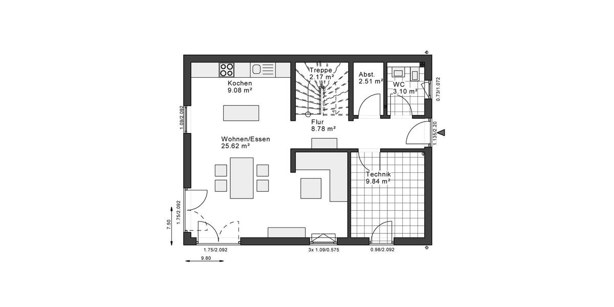 Einfamilienhaus Herford Diebrock - 3 Zimmer, 120 m&sup2;, 1.750&euro; | Angebot:26663235