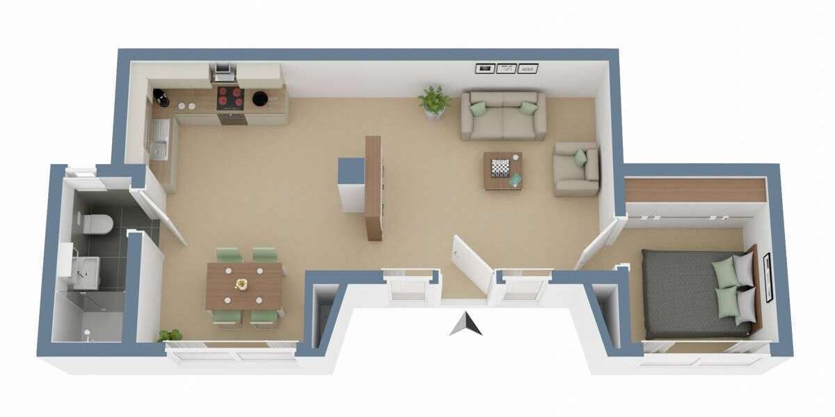 Etagenwohnung Rinteln - 2 Zimmer, 49 m&sup2;, 585&euro; | Angebot:25350720