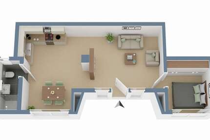 Wohnung Rinteln - 2 Zimmer, 49 m&sup2;, 585&euro; | Angebot:25350720