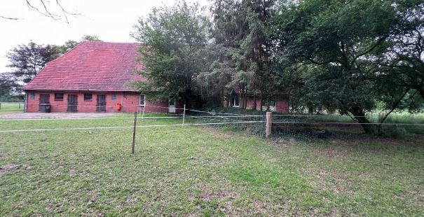 Historischer Niedersachsen- Bauernhof in Fachwerk mit Pferdeboxen u. tollen Eichenbaumbestand - Gewerbeobjekt Diepenau | Angebot:26216376