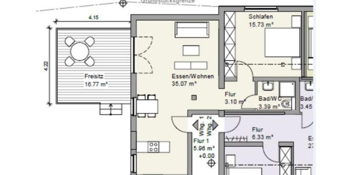 Erdgeschoßwohnung Lübbecke - 2 Zimmer, 62 m&sup2;, 620&euro; | Angebot:25195495