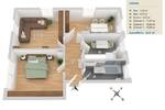 Etagenwohnung Minden Innenstadt - 3 Zimmer, 61 m&sup2;, 799&euro; | Angebot:26840586