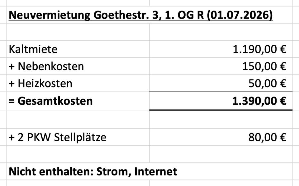 Etagenwohnung Minden Bärenkämpen - 3 Zimmer, 105 m&sup2;, 1.190&euro; | Angebot:26688487