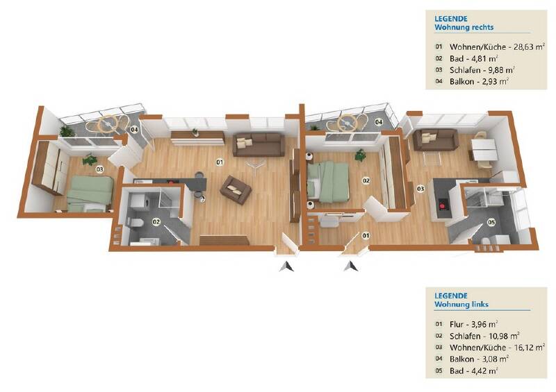Etagenwohnung Minden Innenstadt - 2 Zimmer, 39 m&sup2;, 399&euro; | Angebot:26256856