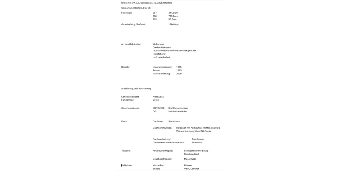 Mehrfamilienhaus, Wohnhaus Herford - 11 Zimmer, 310 m&sup2;, 599.000&euro; | Angebot:25293470