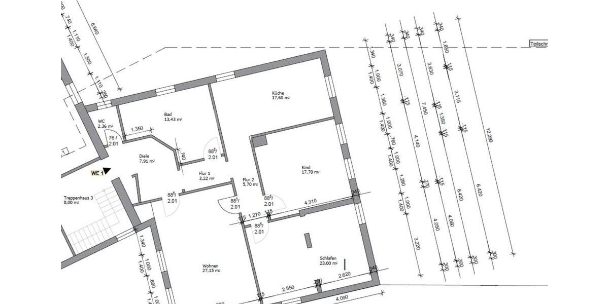 Etagenwohnung Bünde - 3 Zimmer, 118 m&sup2;, 1.000&euro; | Angebot:24542913