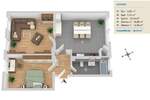 Etagenwohnung Minden Hahlen - 2 Zimmer, 57 m&sup2;, 799&euro; | Angebot:25664585