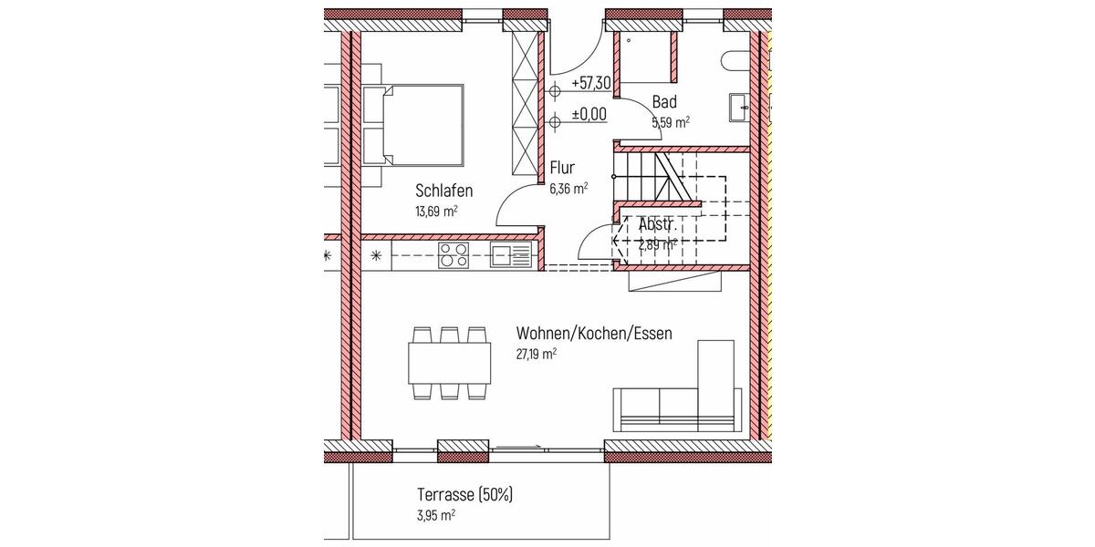 Maisonettenwohnung Minden Bärenkämpen - 3 Zimmer, 85 m&sup2;, 1.150&euro; | Angebot:26511229