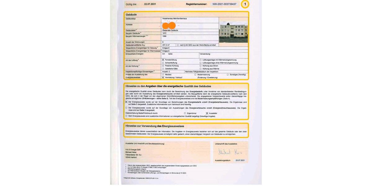 Etagenwohnung Herford Falkendiek - 3 Zimmer, 70 m&sup2;, 159.000&euro; | Angebot:26186588