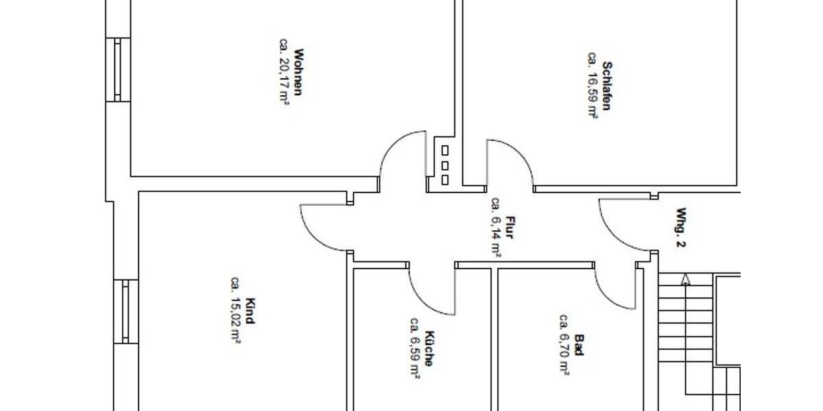 Etagenwohnung Herford - 3 Zimmer, 72 m&sup2;, 576&euro; | Angebot:25941123