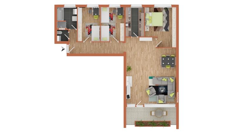 Etagenwohnung Minden - 4 Zimmer, 98 m&sup2;, 999&euro; | Angebot:25770304