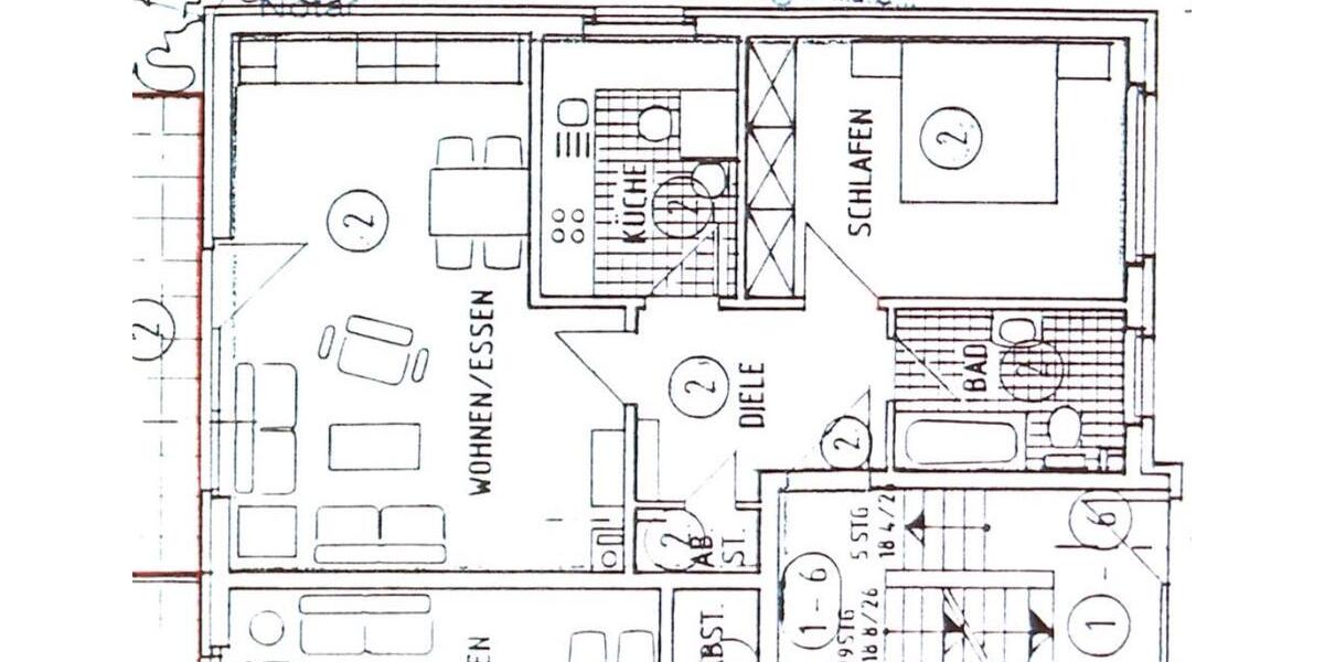 Etagenwohnung Minden Kuhlenkamp - 2 Zimmer, 67 m&sup2;, 670&euro; | Angebot:26614606