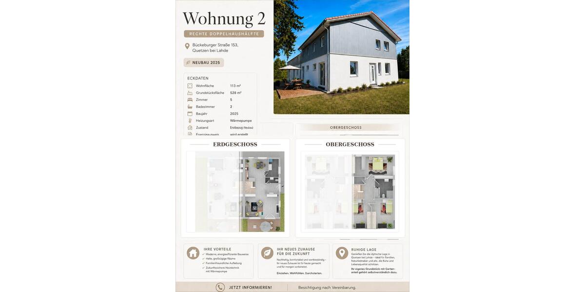 Doppelhaushälfte Petershagen - 295.000&euro; | Angebot:27226844