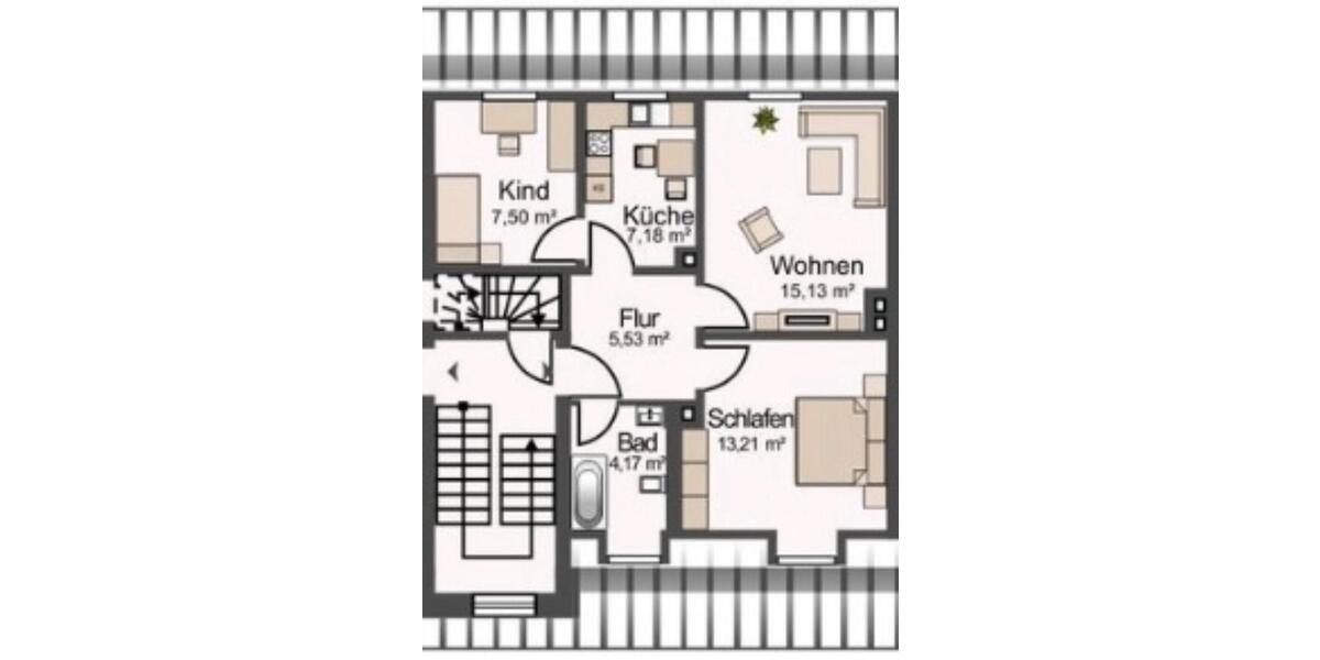 Dachgeschoßwohnung Minden - 3 Zimmer, 57 m&sup2;, 550&euro; | Angebot:26664004