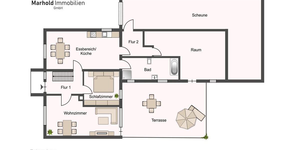 Gepflegte Immobilie mit großzügigen Nebenflächen, Garten und Ausbaureserve - Einfamilienhaus Uchte | Angebot:27323567