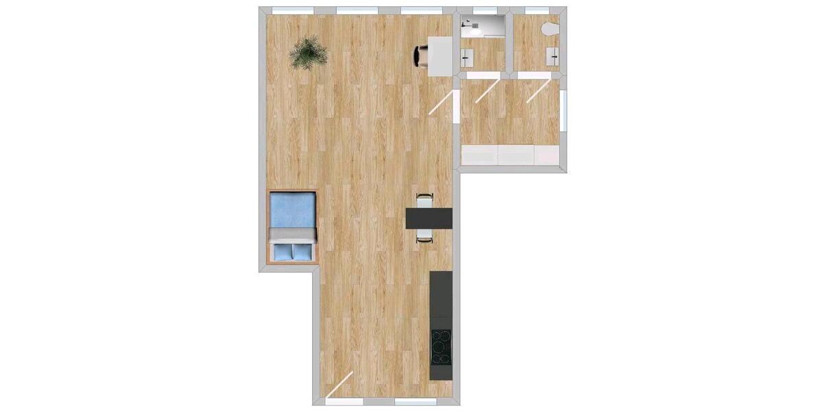 Erdgeschoßwohnung Minden Bärenkämpen - 1 Zimmer, 53 m&sup2;, 570&euro; | Angebot:26662637