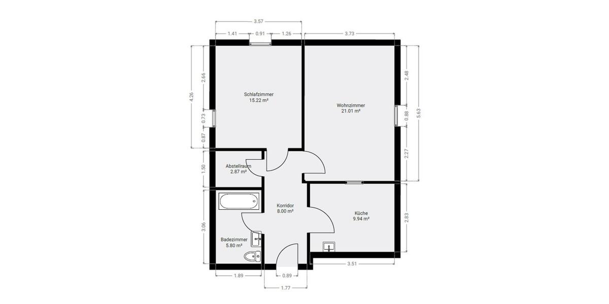 Dachgeschoßwohnung Herford - 2 Zimmer, 63 m&sup2;, 504&euro; | Angebot:25943664