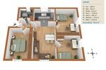 Etagenwohnung Minden Bärenkämpen - 4 Zimmer, 66 m&sup2;, 625&euro; | Angebot:25996628
