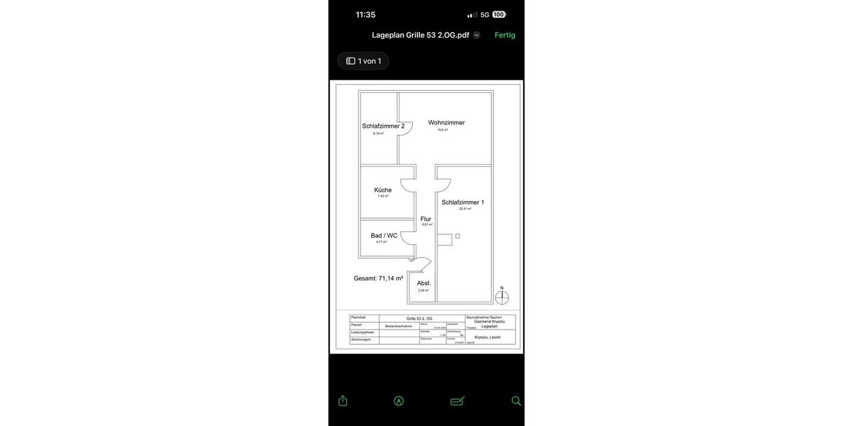 Dachgeschoßwohnung Minden Bölhorst - 3 Zimmer, 72 m&sup2;, 950&euro; | Angebot:26491247