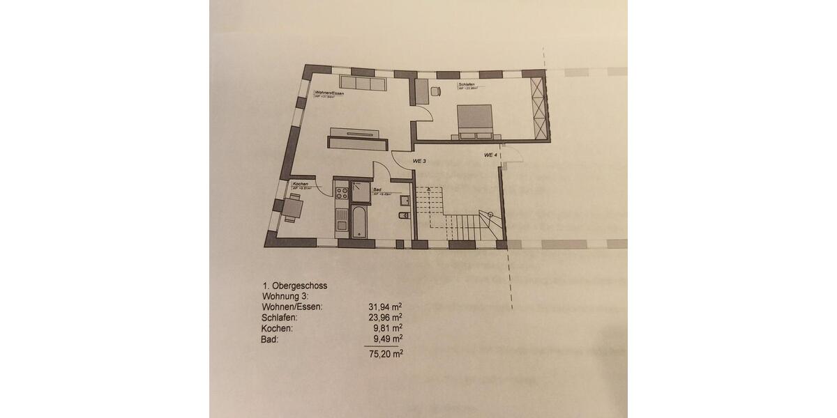 Etagenwohnung Minden - 2 Zimmer, 75 m&sup2;, 600&euro; | Angebot:25512268