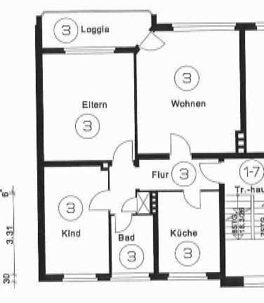 Etagenwohnung Minden Bärenkämpen - 3 Zimmer, 70 m&sup2;, 154.000&euro; | Angebot:26602551