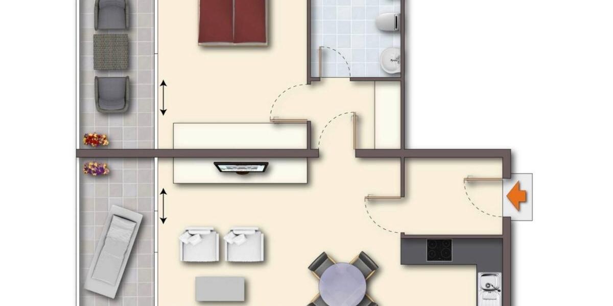 Etagenwohnung Bad Salzuflen - 2 Zimmer, 69 m&sup2;, 860&euro; | Angebot:25391631