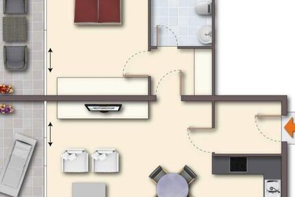 Wohnung Bad Salzuflen - 2 Zimmer, 69 m&sup2;, 860&euro; | Angebot:25391631