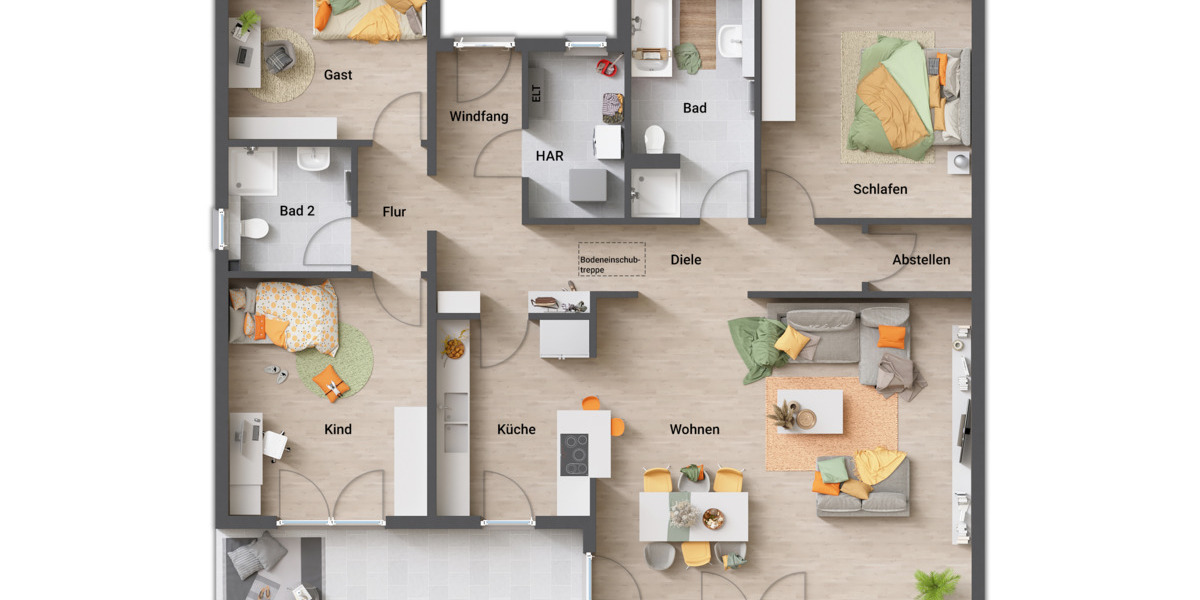 Bungalow Extertal Bösingfeld - 5 Zimmer, 132 m&sup2;, 331.850&euro; | Angebot:26293017