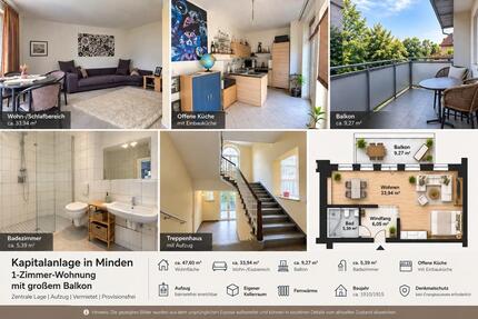Wohnung Minden - 1 Zimmer, 48 m&sup2;, 99.000&euro; | Angebot:27533974
