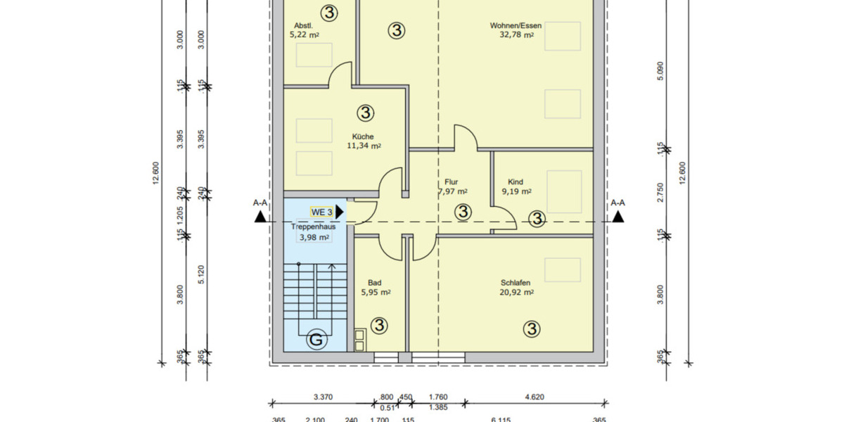 Dachgeschoßwohnung Rödinghausen - 3 Zimmer, 93 m&sup2;, 219.000&euro; | Angebot:25856837