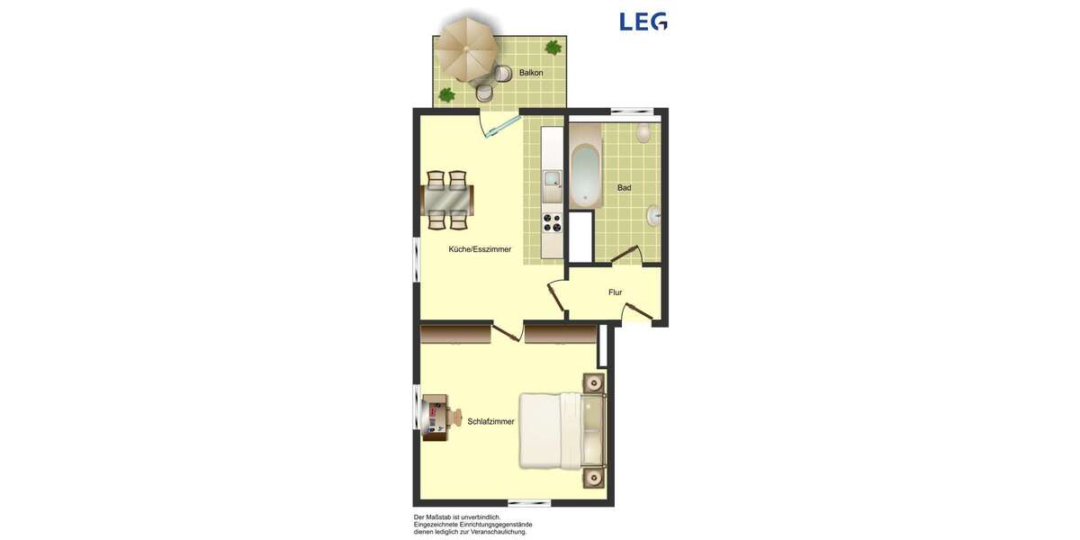 Etagenwohnung Herford - 1 Zimmer, 40 m&sup2;, 409&euro; | Angebot:27352399