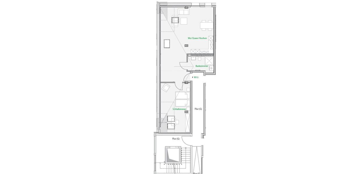 Etagenwohnung Lübbecke - 1.5 Zimmer, 80 m&sup2;, 920&euro; | Angebot:22486831