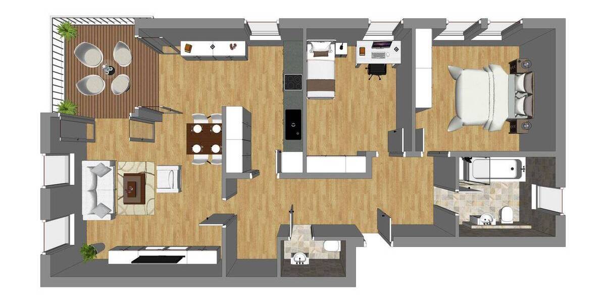 Etagenwohnung Minden Minderheide - 3 Zimmer, 89 m&sup2;, 229.000&euro; | Angebot:26570046