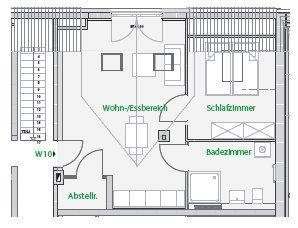 Etagenwohnung Lübbecke - 1.5 Zimmer, 48 m&sup2;, 696&euro; | Angebot:25999738