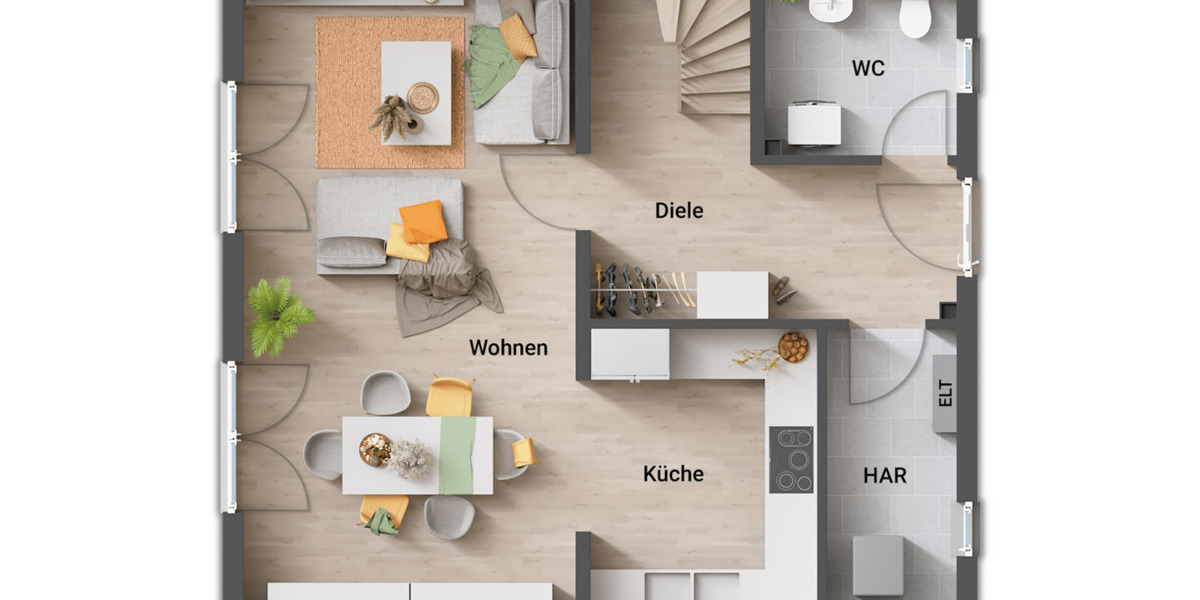Einfamilienhaus Hessisch Oldendorf Segelhorst - 4 Zimmer, 109 m&sup2;, 328.350&euro; | Angebot:26656845