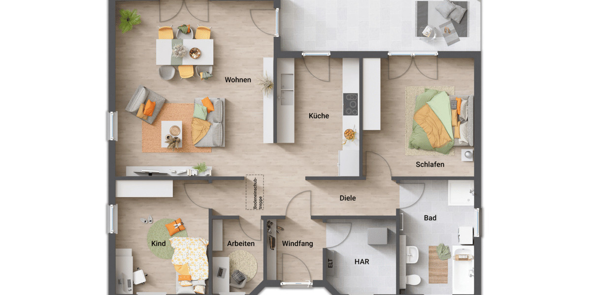 Bungalow Kalletal Hohenhausen - 4 Zimmer, 108 m&sup2;, 416.150&euro; | Angebot:26659165
