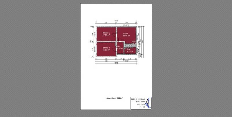Etagenwohnung Minden Innenstadt - 2 Zimmer, 60 m&sup2;, 799&euro; | Angebot:25814233