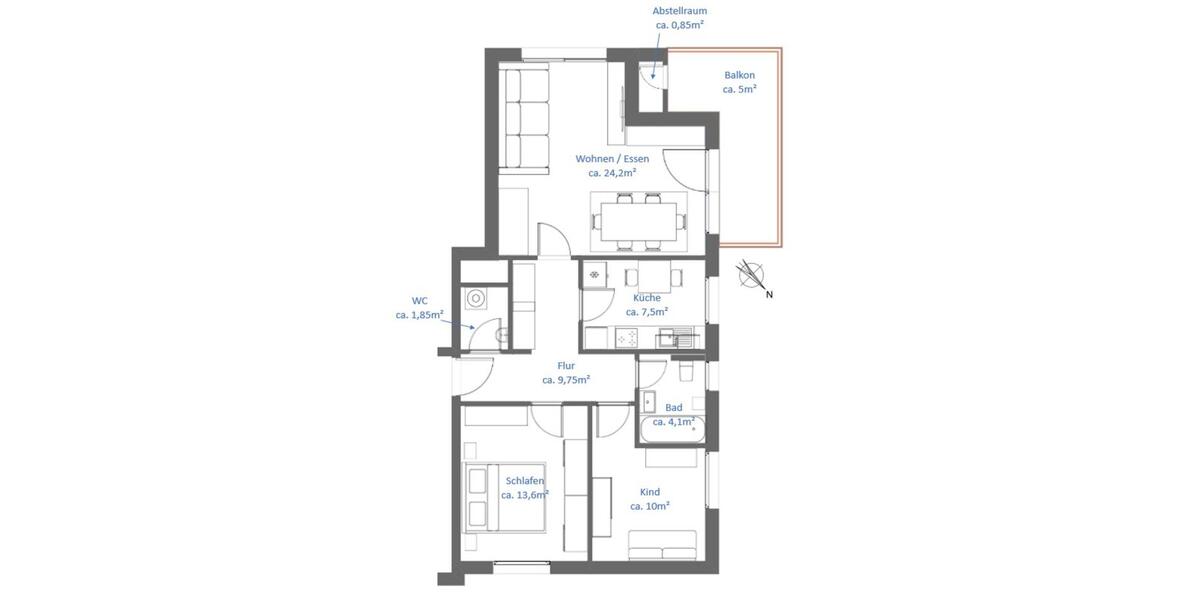 Etagenwohnung Preußisch Oldendorf - 3 Zimmer, 77 m&sup2;, 199.000&euro; | Angebot:25893886