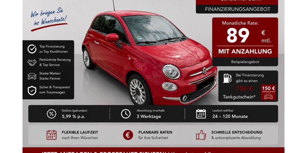 Fiat 500 49.999 km 8.999 &euro; Lübbecke 32312
