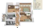 Etagenwohnung Minden Innenstadt - 3 Zimmer, 62 m&sup2;, 849&euro; | Angebot:26850972