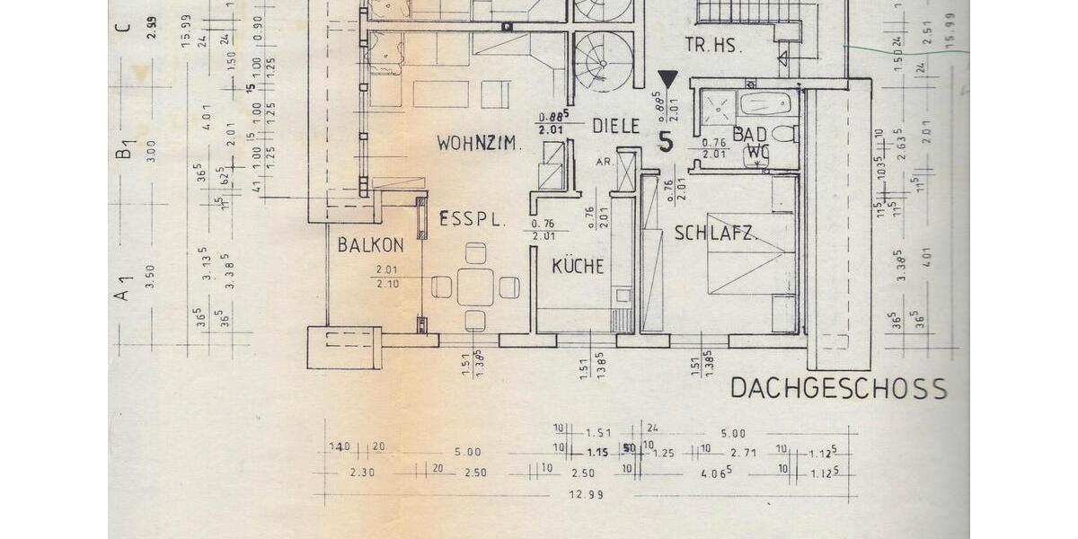 Dachgeschoßwohnung Minden Kuhlenkamp - 3 Zimmer, 88 m&sup2;, 610&euro; | Angebot:26393293