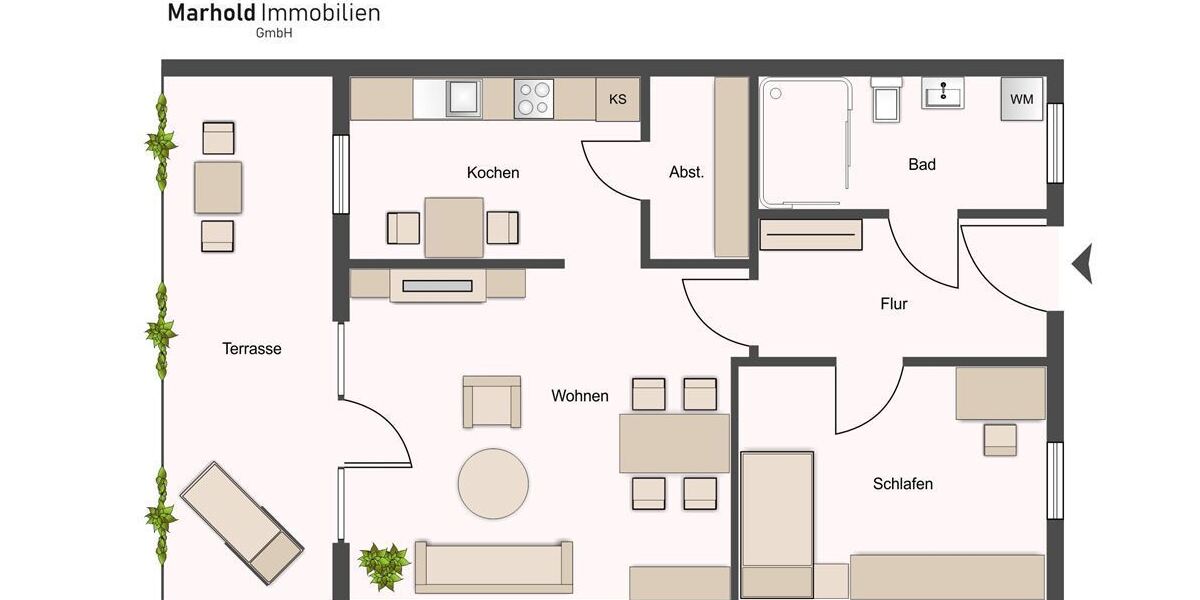 Attraktive Seniorengerechte Eigentumswohnung mit Terrasse und durchdachtem Grundriss - Erdgeschoßwohnung Uchte | Angebot:26858282
