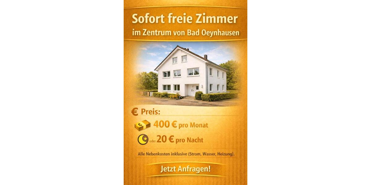 Etagenwohnung Bad Oeynhausen - 14 Zimmer, 400 m&sup2;, 400&euro; | Angebot:25616705