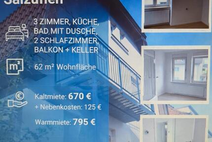 Wohnung Bad Salzuflen - 3 Zimmer, 62 m&sup2;, 670&euro; | Angebot:25988803