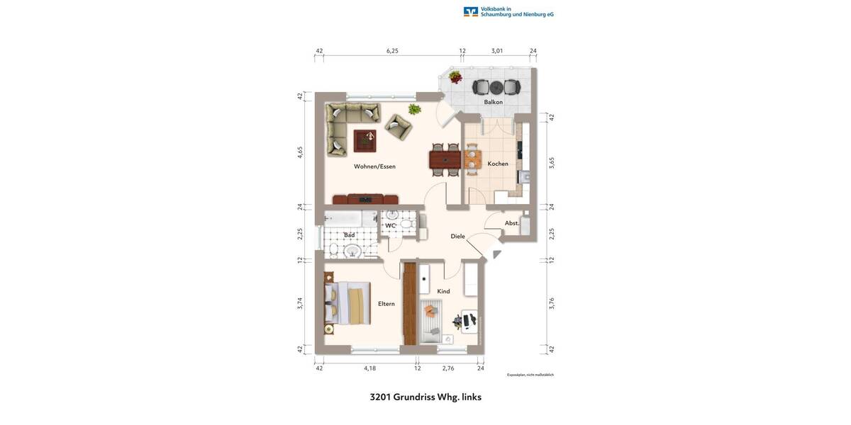 Etagenwohnung Rinteln - 3 Zimmer, 86 m&sup2;, 169.000&euro; | Angebot:26289778