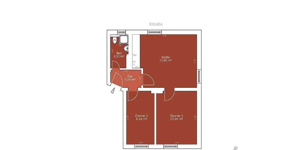 Etagenwohnung Minden Bärenkämpen - 2 Zimmer, 48 m&sup2;, 799&euro; | Angebot:25815710